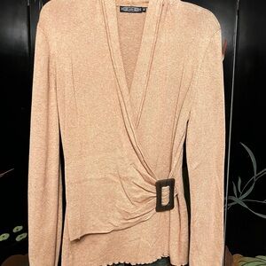 Elegant Women's Sweater with Buckle Detail